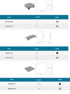 8AC 4 griovelių apvalaus 45 serijos 45x45 mm sustiprinto aliuminio profilio dangteliai