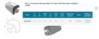 8AC 2 griovelių suapvalintas 45 serijos 45x45 mm lengvas aliuminio profilis 02