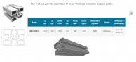 8AC 4 griovelių 45 serijos 45x60 mm sustiprintas aliuminio profilis 02