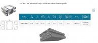 8AC 6 griovelių 45 serijos 45x90 mm sunkus aliuminio profilis 02