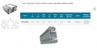 8AC 6  griovelių 45 serijos 45x90 mm sunkus užapvalintas aliuminio profilis 02