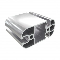 8AC 3 atvirų ir 1 nuplėšiamo griovelio 45 serijos 45x90 mm sunkus užapvalintas aliuminio profilis