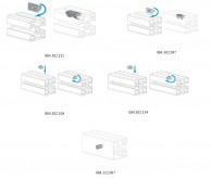 Pasukami blokai su spyruokle ir kitos veržlės