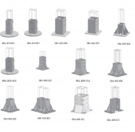 Kojų atramos aliuminio profilių konstrukcijoms 00