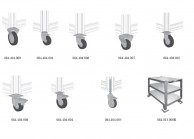 Ratukai aliuminio profilių konstrukcijoms 00