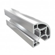 8BH 30x30 užapvalintas aliuminio profilis su 2x8 mm grioveliais