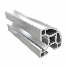 8BH 30x30 užapvalintas aliuminio profilis su 2x8 mm grioveliais