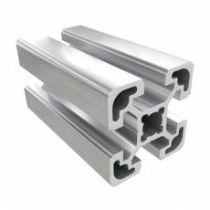 10 BH 40x40 aliuminio profilis su 4x10mm grioveliais