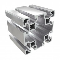 10 BH 80x80 kvadratinis aliuminio profilis su 8x10 mm grioveliais