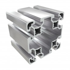 10 BH 80x80 kvadratinis aliuminio profilis su 8x10 mm grioveliais