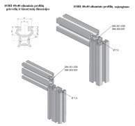 10 BH 40x40 aliuminio profilių duomenys