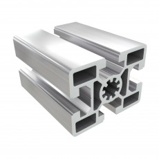 10BH lengvas 45x60 mm stačiakampis aliuminio profilis su 4x10 mm atvirais grioveliais