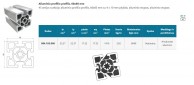 10BH sunkus 60x60 mm kvadratinis aliuminio profilis su 4x10 mm atvirais grioveliais 02