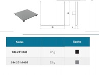 10BH 90x90 mm aliuminio profilio galinis dangtelis