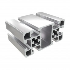 10BH 50x100 mm aliuminio profilis su 6x10 mm atvirais grioveliais