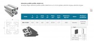 8IM tipo 40x40  lengvas aliuminio profilis su 4x8 mm grioveliais 02