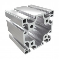 8IM tipo 80x80 aliuminio profilis su 8x8 mm atvirais grioveliais