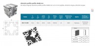 8IM tipo 80x80 aliuminio profilis su 8x8 mm atvirais grioveliais 02