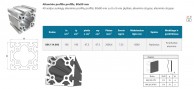 8IM tipo 80x80 sunkus aliuminio profilis su 8x8 mm atvirais grioveliais 02
