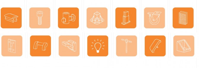 IM tipo aliuminio profilių priedai