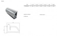 16x30 mm SP tipo EVO sferinis apsauginis aliuminio profilis 5 mm plokštėms 02