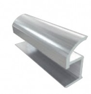 30x16,1 mm SP tipo EVO sferinis apsauginis aliuminio profilis 12 mm plokštėms