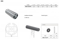 IS tipo aliuminio profilių linijos laiptų turėklo vamsdis 40 mm skersmens 02
