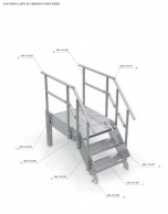 Laiptų su fiksuotu nuolydžiu pavyzdys