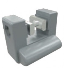 Vežimėlio fiksatorius lubinėms transportavimo sistemoms