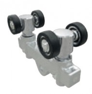 4 ratukų aliuminis vežimėlis su kilpa 40 kg apkrovai