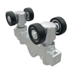 4 ratukų aliuminis vežimėlis su kilpa 40 kg apkrovai