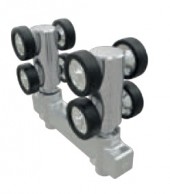 8 ratukų aliuminis vežimėlis 40 kg apkrovai, lubinei sistemai