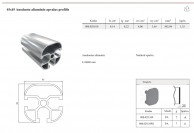 45x45 Anoduoto aliuminio apvalus profilis su 3 grioveliais 002