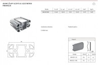 45x90 Anoduoto aliuminio apvalus profilis su 6 grioveliais