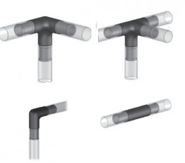 Anglies pluošto kompozito apvalios jungtys