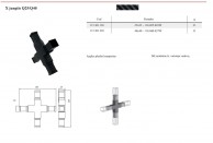 X formos jungtis Q25, Q40 kvadratiniams anglies pluošto vamzdžiams
