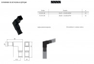 L formos 90 laipsnių jungtis Q25, Q40 kvadratiniams anglies pluošto vamzdžiams