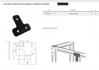 Anglies pluošto T formos 90x90 plokščia jungtis