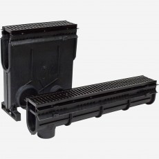 9931-Enviro-Flo® II plati 153 mm tranšėjinė lietaus nutekėjimo sistema iš polipropileno su plieno rėmu