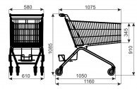 Avant 185P pirkinių vežimėlis, talpa 178 L 04