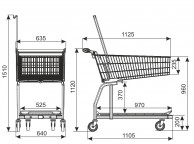 CLASSIC 140M prekybos vežimėlis, talpa 140 L 03