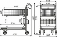 WTP-4 VARIO transportinis vežimėlis su atlenkiamu vežimėliu, keliamoji galia 200 kg 03