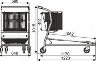 VARIO 115 transportinis vežimėlis, sulankstomas krepšys, keliamoji galia 250 kg 03