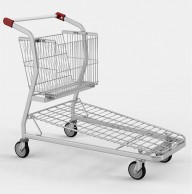 VARIO 115 transportinis vežimėlis, fiksuotas krepšys, keliamoji galia 250 kg 02