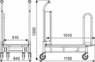 CARRY 90 transportinis vežimėlis, šoninis laikiklis, keliamoji galia 300 kg 02
