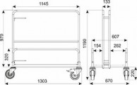 WP1A transportinis vežimėlis plokštėms, keliamoji galia 300 kg 02