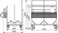 WP3B transportinis vežimėlis plokštėms, keliamoji galia 300 kg 03