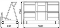 CARRY WP5 transportinis vežimėlis plokštėms, keliamoji galia 300 kg 03