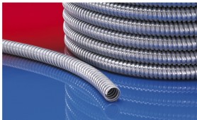 METAL HOSE AGRAFF VA 150 Nerūdijanti, labai tvirta, lanksti metalinė kabelio apsaugos žarna, dvigubai sulankstytas metalinis profilis