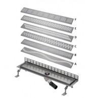 SLNK 180A(X)-SLNK 18F(X) Vonios kambario grindų nutekėjimas surinktas atviroje erdvėje, 850 mm 00